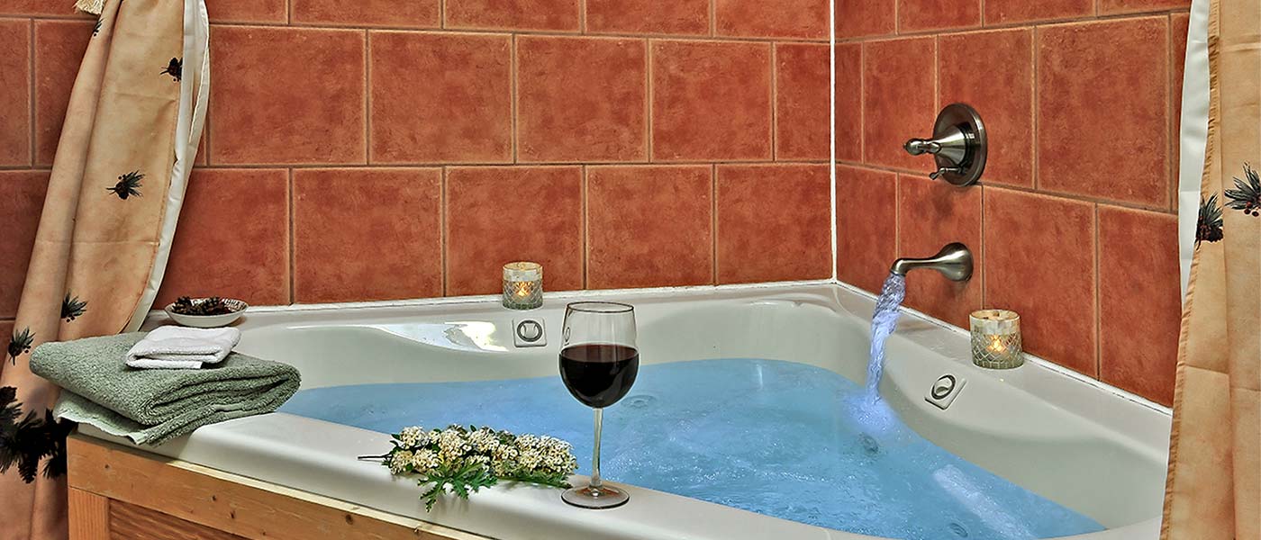 After soaking at Lolo Hot Springs, there's no better place to end your day than a romantic soak in this tub at our Missoula Bed and Breakfast.