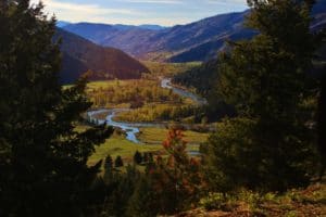 The Clark Fork River winds beautifully away from Missoula, through the Alberton Gorge, and beyond, in some of the best scenery in Montana