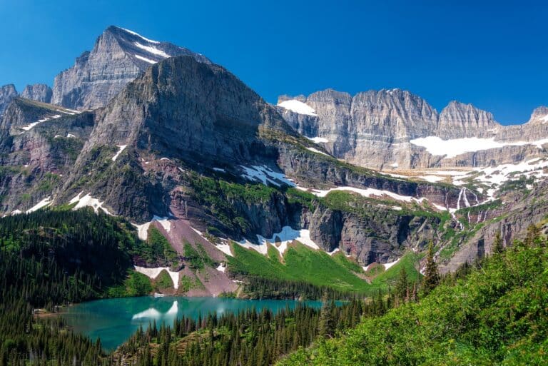 The Grinnell Glacier is one of the many spectacular sights to see on a day trip from Missoula to Glacier National Park.